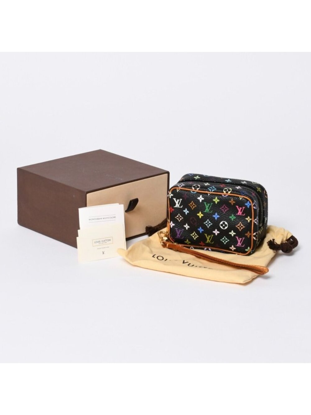Louis Vuitton Pouch Trousse Wapiti Monogram Multicolor Black Takashi Murakami